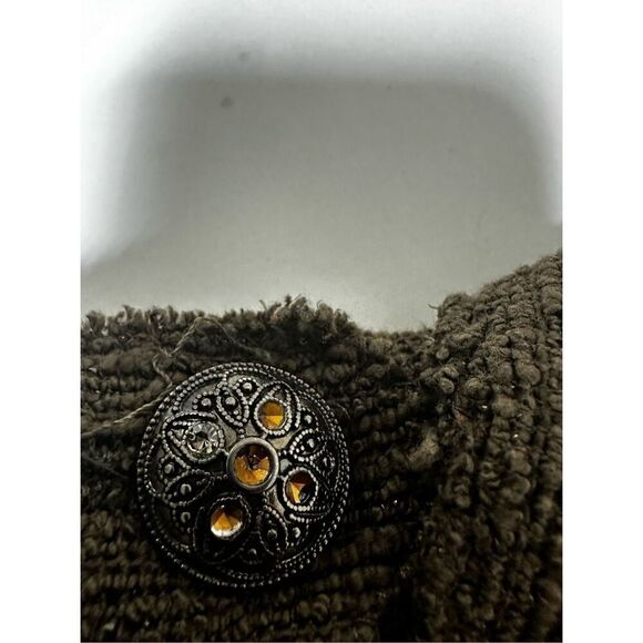 Zara Khaki Green Boucle Tweed Blazer Jacket Military Double Breasted  Size L - Picture 6 of 16